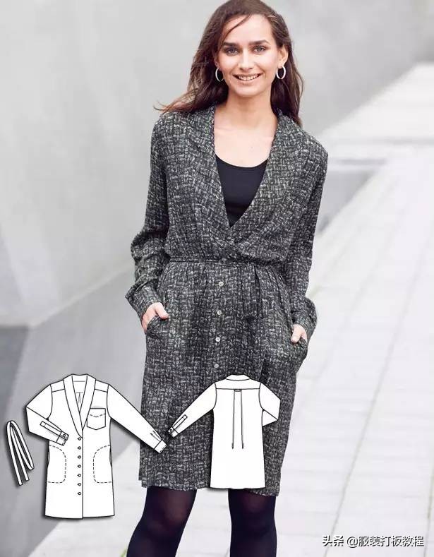 时装设计图手绘教程,服装制版图案大全