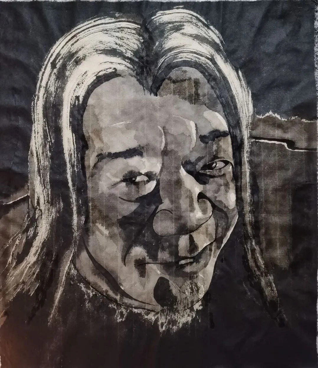 方增先水墨人物画作品欣赏图文,方力钧画自然风景