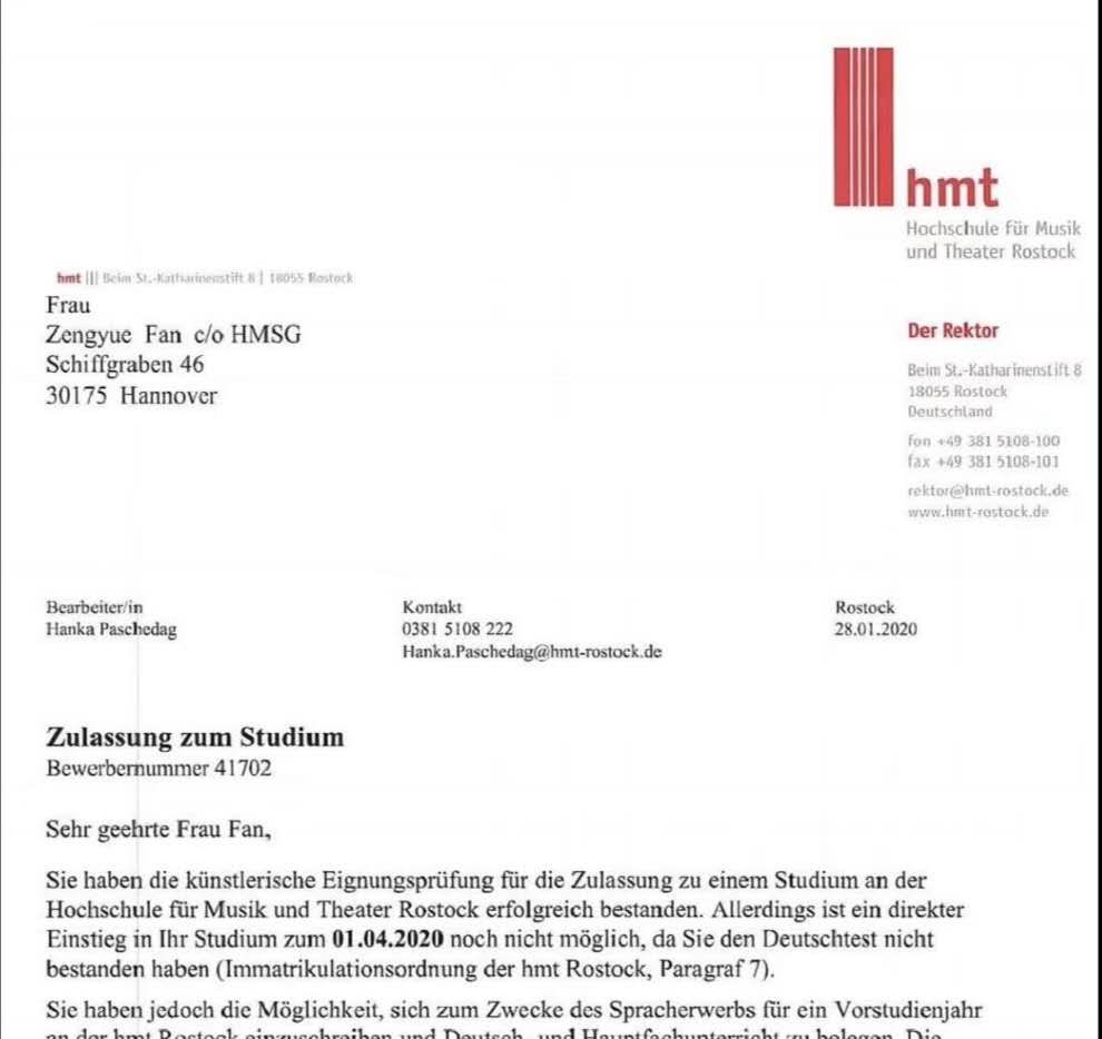 16岁上音女孩考入德国名校柏林艺术大学