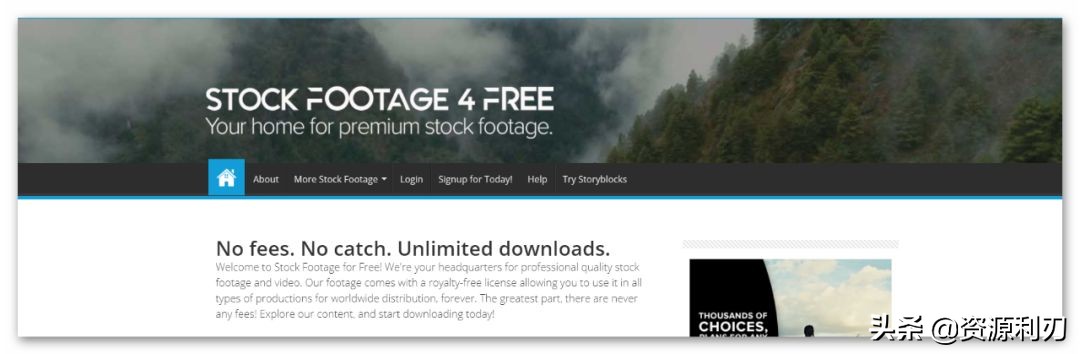 视频素材找不到，国外无版权、免费的视频素材网站大盘点（下）