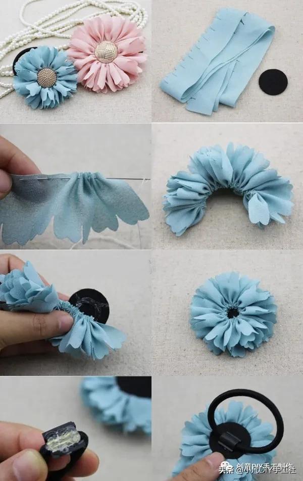 旧衣服飘带做头饰,十种diy简单的发饰