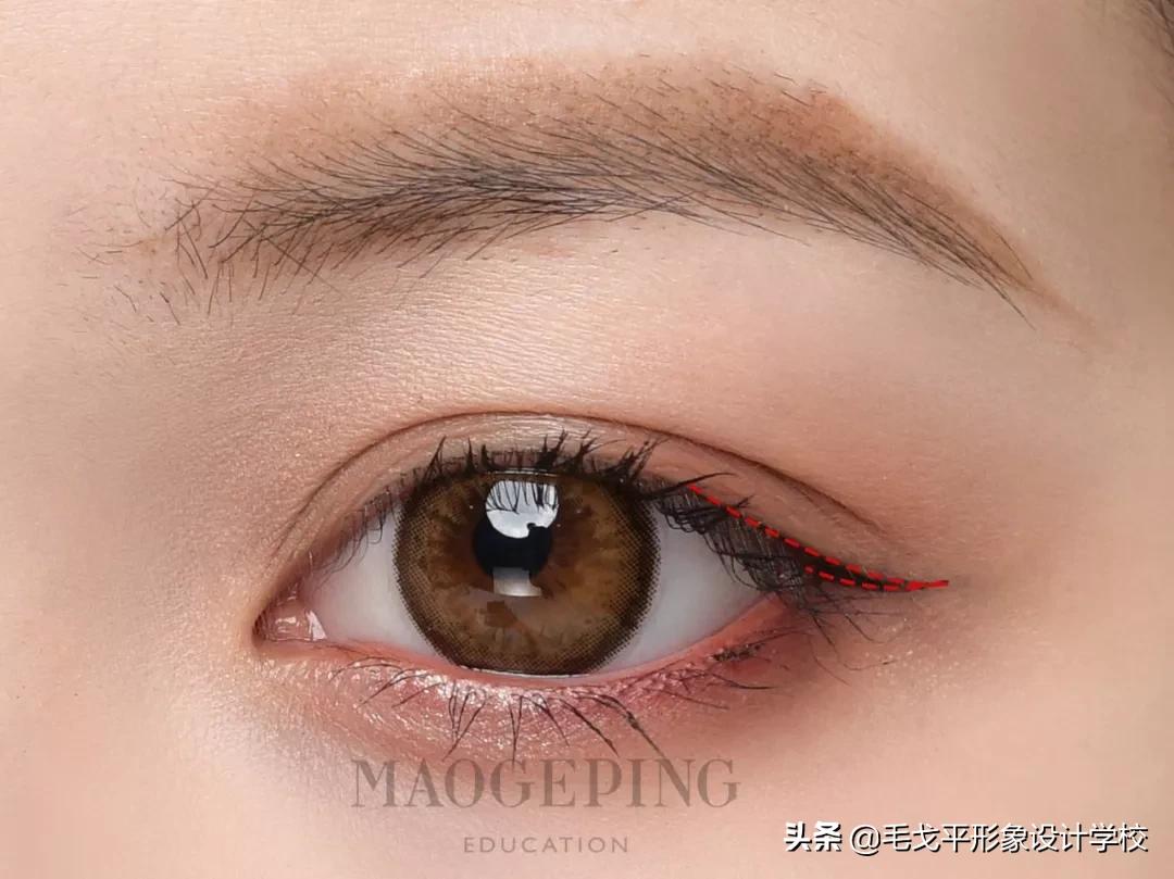 眼线一画上就晕染,眼线一画就成梯形