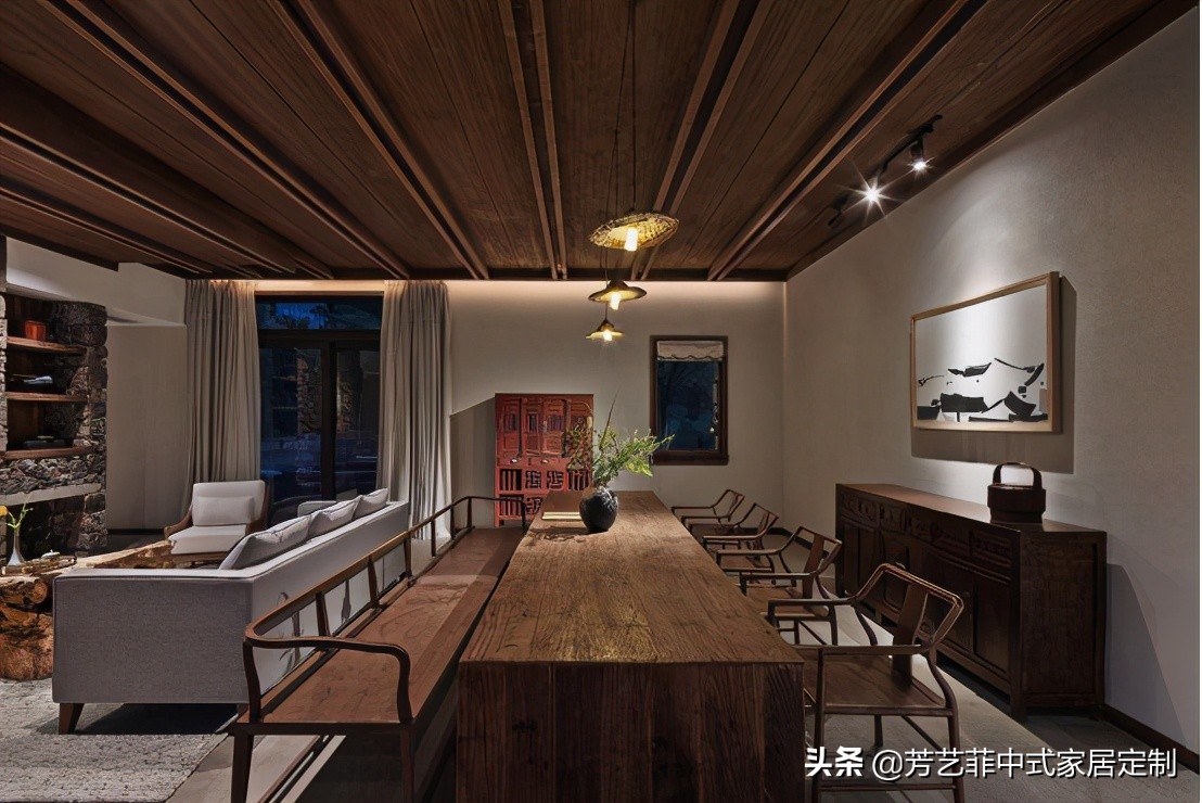 新中式老榆木家具,老榆木轻奢式家具