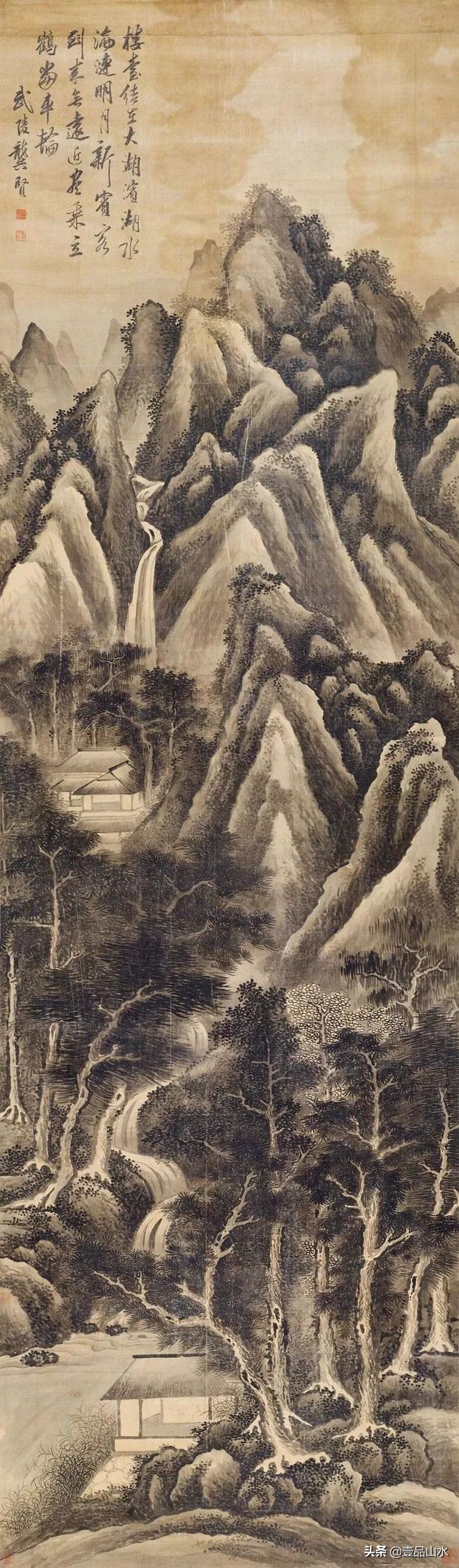 最真实的国画山水画,当代国画山水中的点景人物