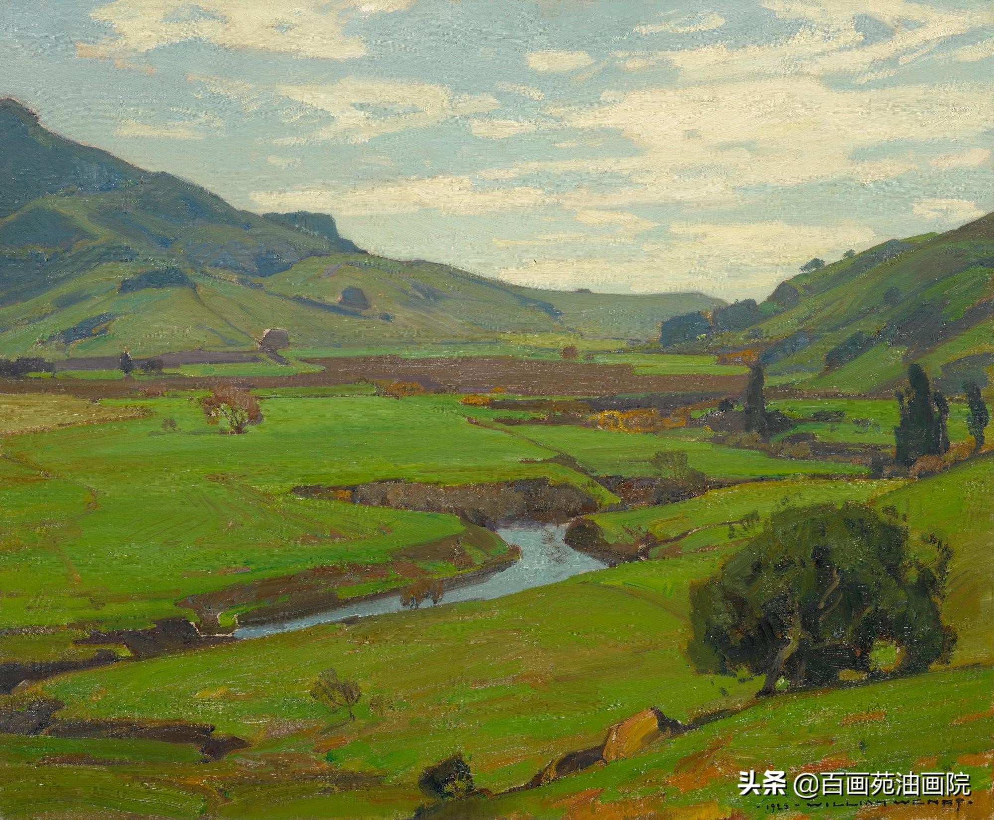 风景油画色彩的基础知识,阿尔卑斯山风景油画