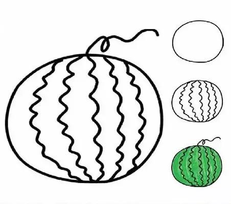 水果简笔画拟人化小学生四年级,画食物甜品和水果零食简笔画