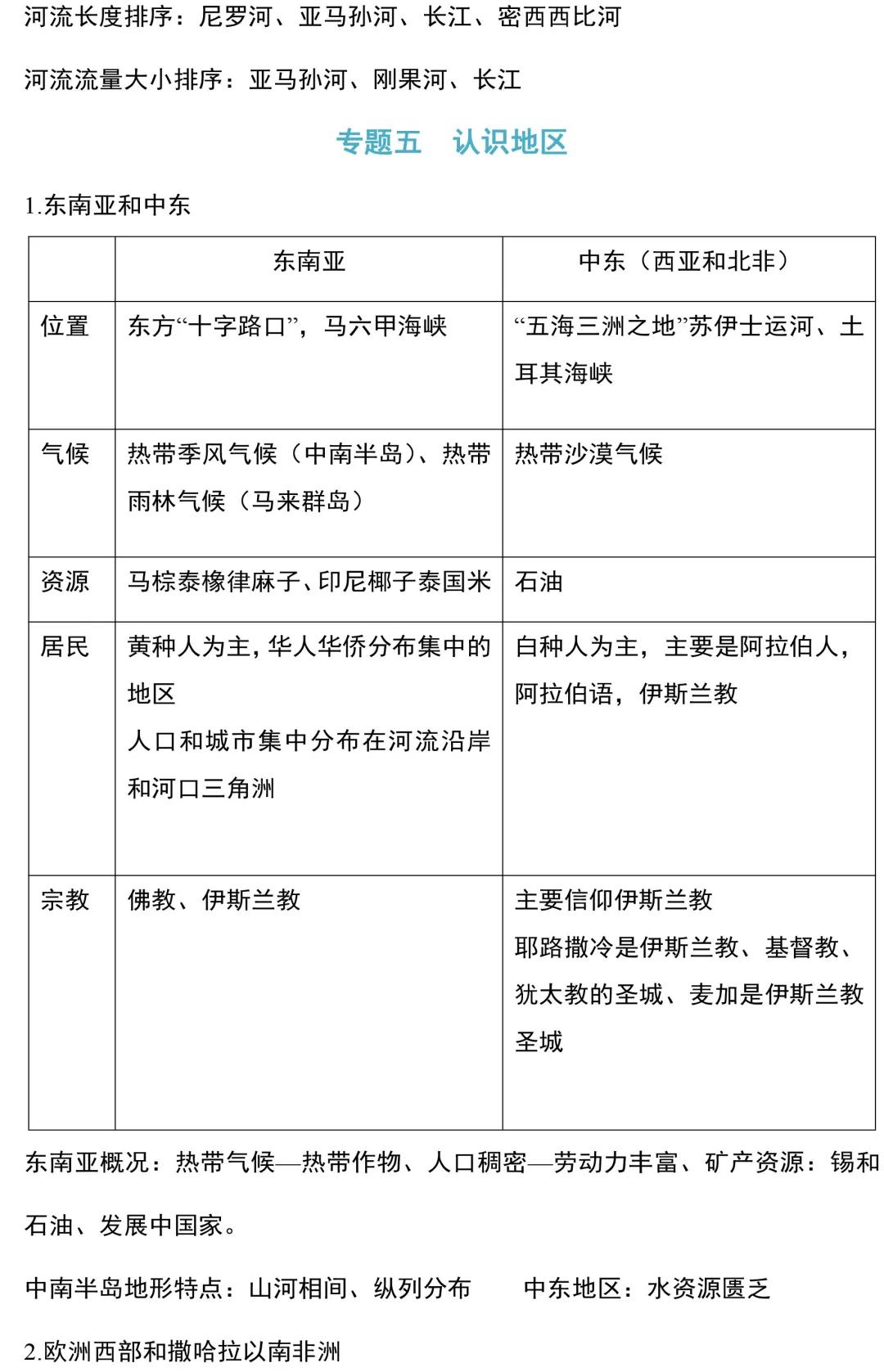 初中地理会考复习计划范文,初中地理期中必考知识点七年级上