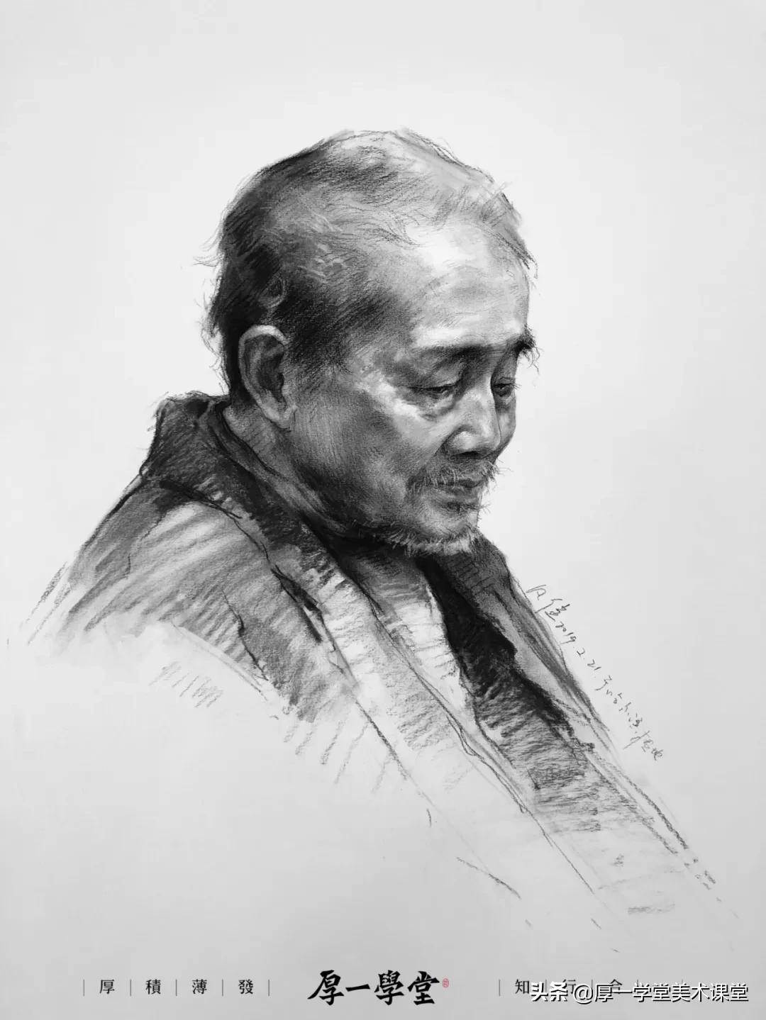 联考高分素描人头像,素描头像联考得分技巧