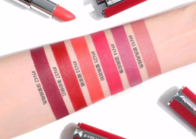 纪梵希红丝绒n26芋泥波波口红试色,纪梵希n37高定香榭红丝绒口红哑光