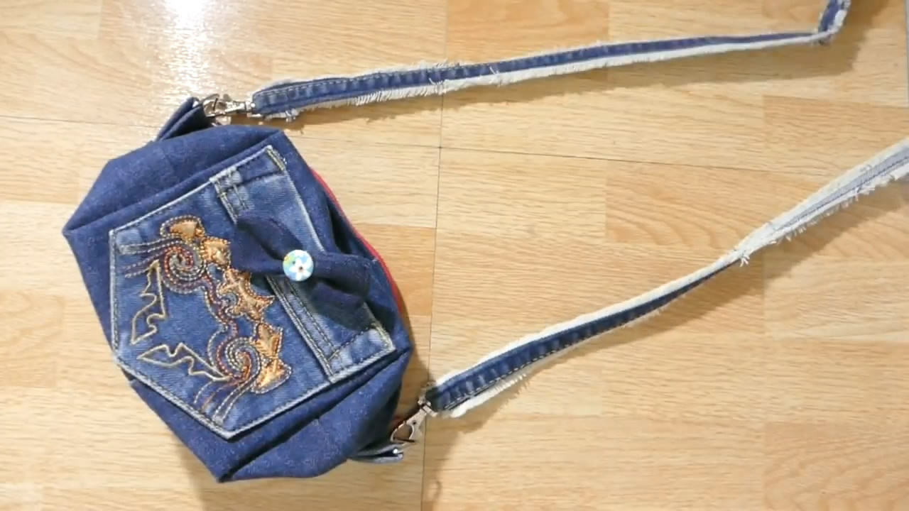 牛仔裤做斜挎包的做法大全,简单的斜挎包怎样做