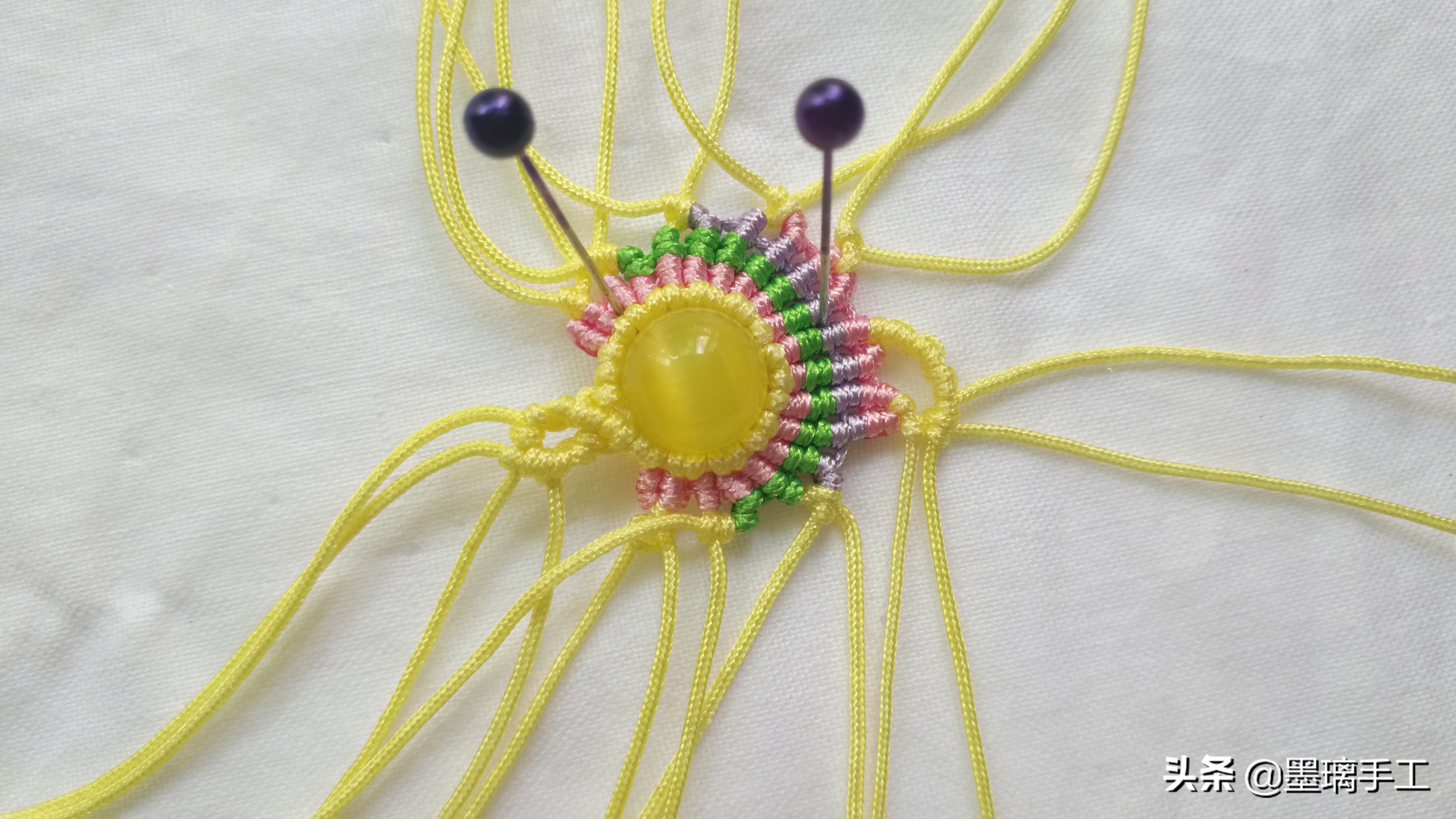 复古耳环编绳教程,简单北欧风手工编绳