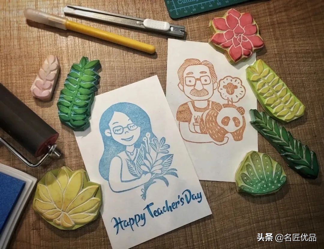 最简单的橡皮章手工,橡皮章简单又漂亮