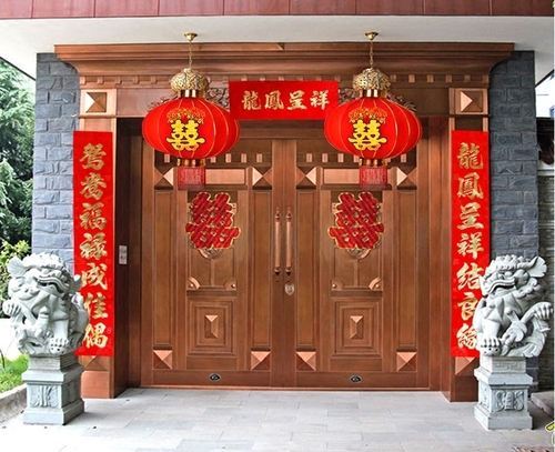 十一字结婚大门对联横批珠联璧合,结婚父母房门七言对联带横批