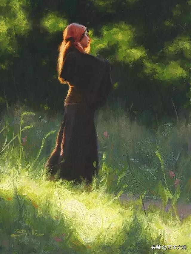 明媚阳光油画作品欣赏,美国画家埃里卡霍珀油画作品欣赏