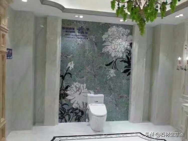 大理石地面水刀拼花效果图,100多平方水刀拼花图片