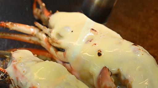 大渔铁板烧里的芝士扇贝,日式铁板烧芝士焗大虾