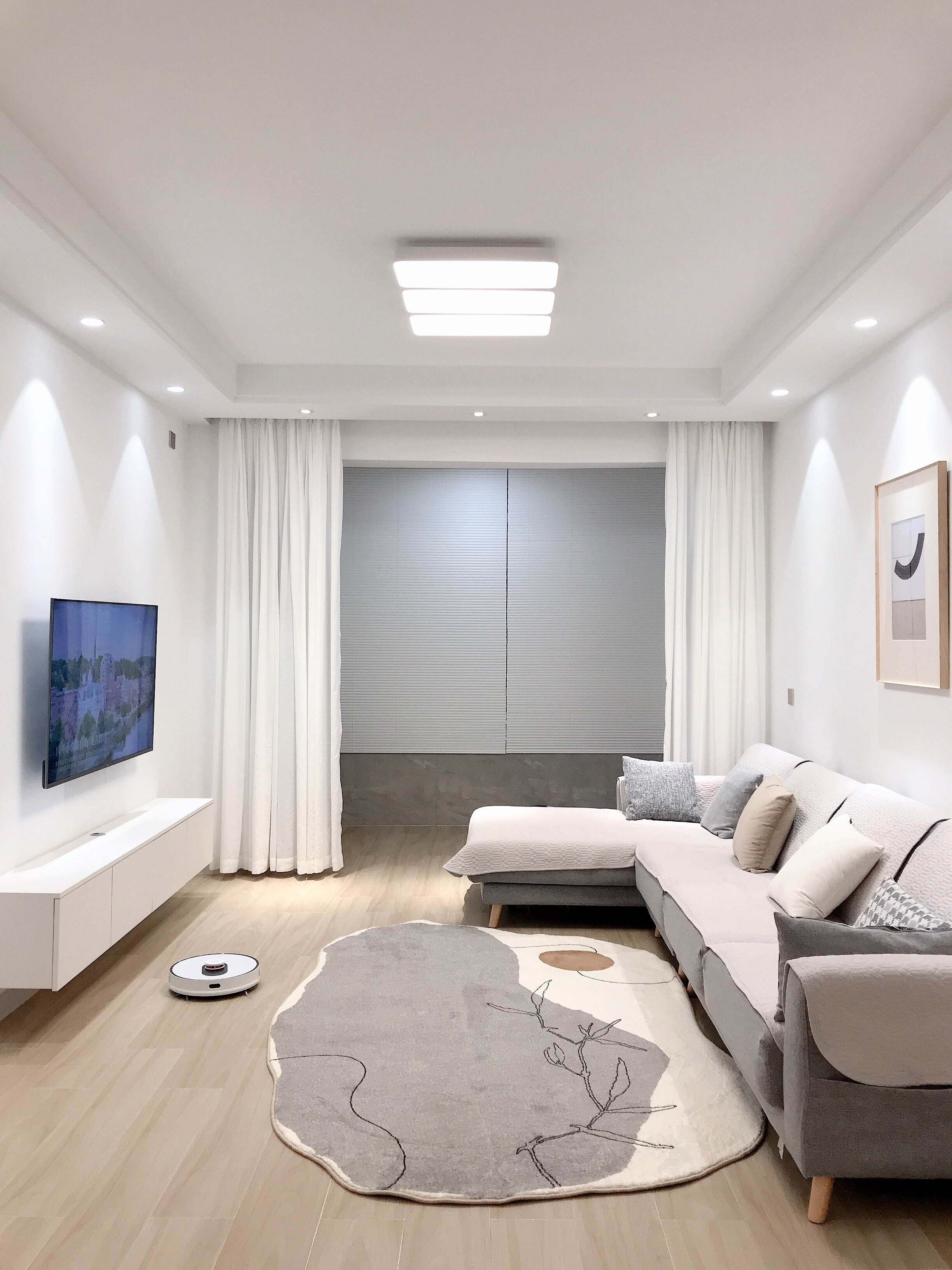 现在客厅一般装什么吸顶灯好看,客厅明装射灯怎么装好看效果图