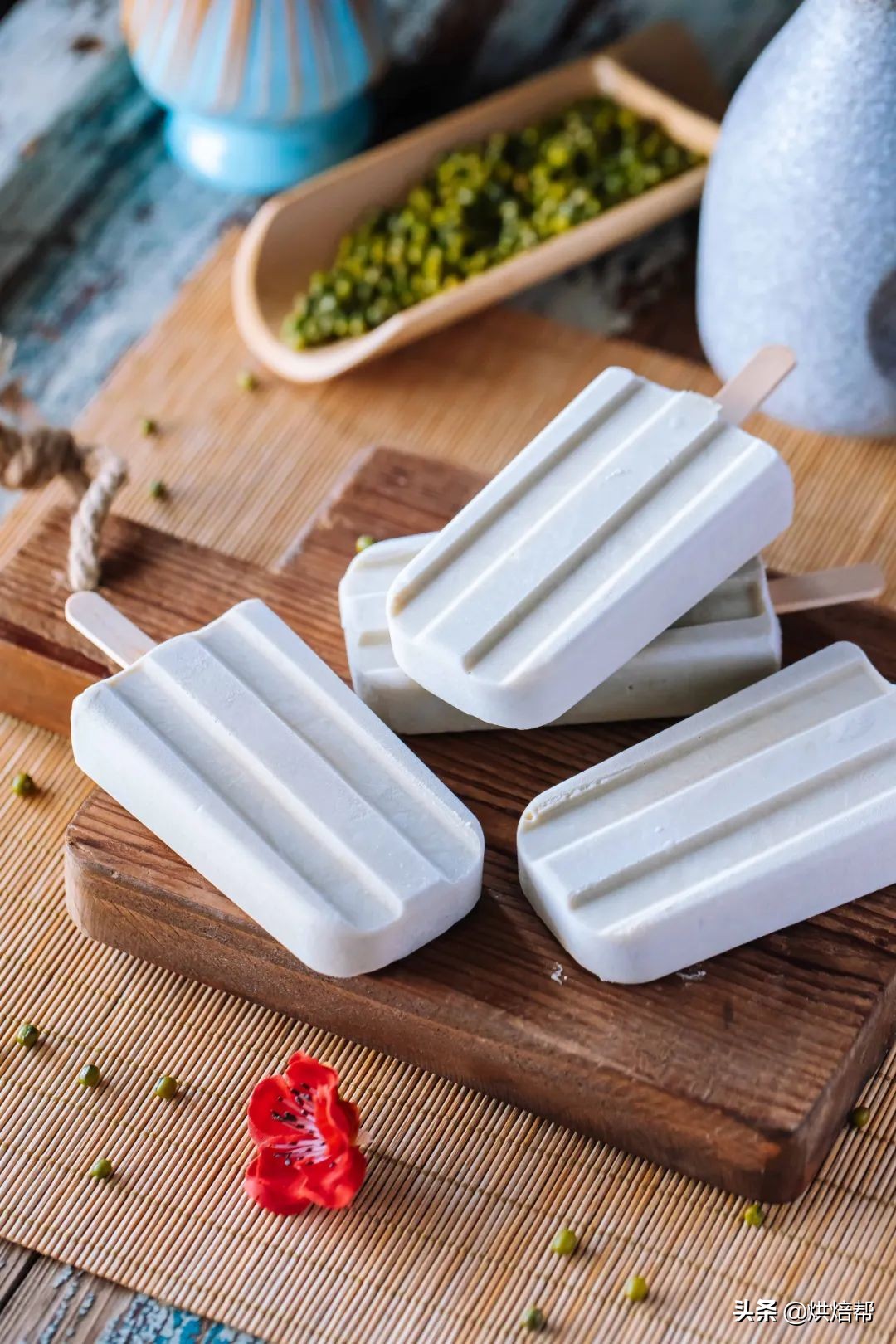 夏日绿豆延展做法：奶香绿豆冰棒，奶香味浓郁