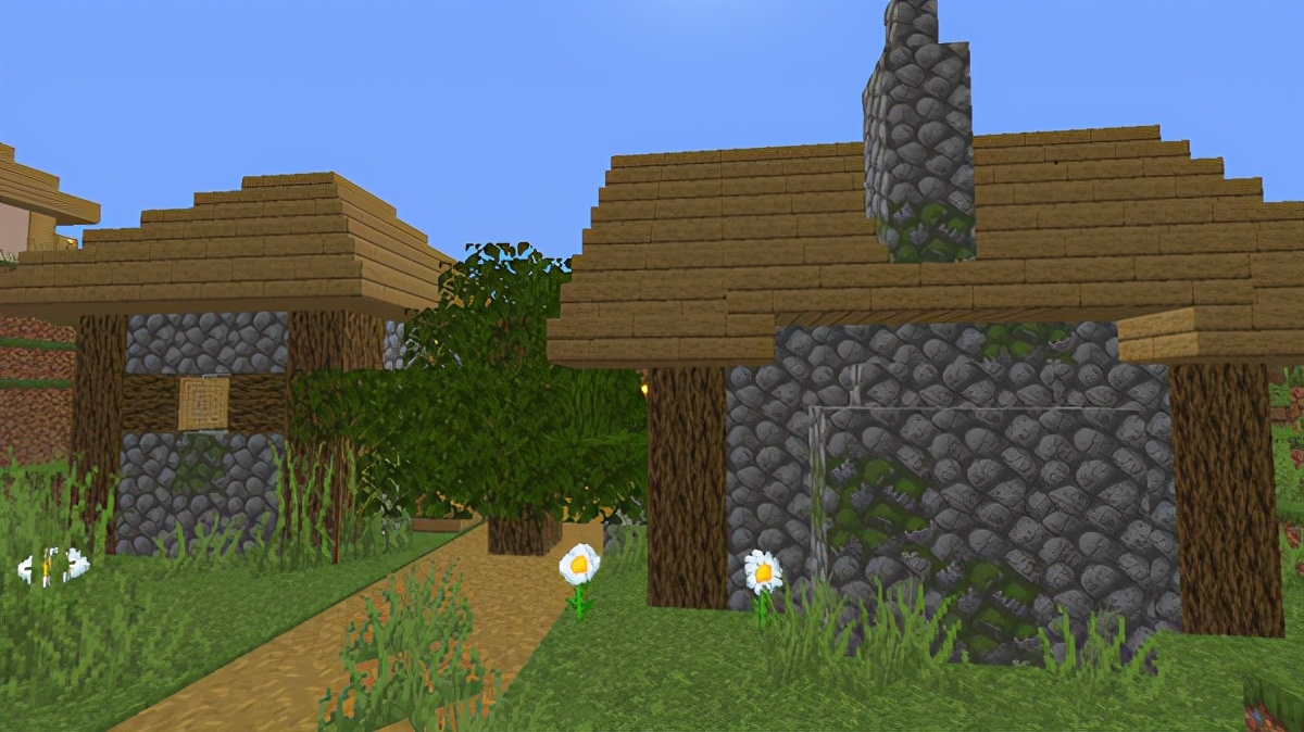 我的世界石头屋子教程,我的世界用圆石和木头造出豪宅