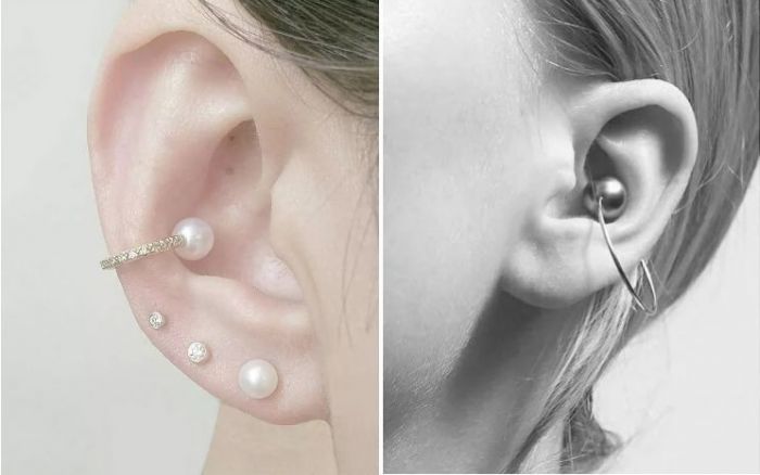 耳夹高级感珍珠,精致耳夹高级感珍珠元素