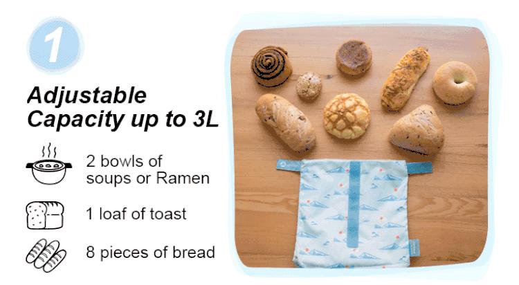 可以代替便当盒的食物袋,超实用便当袋