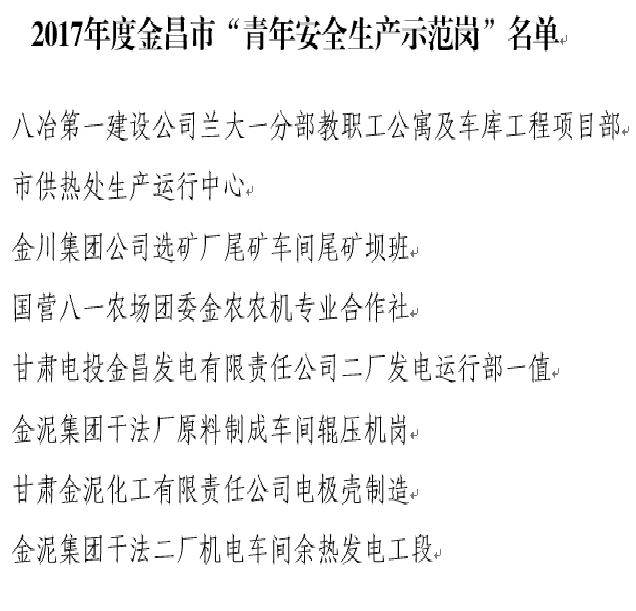 白银市共青团工作,金昌市共青团名单