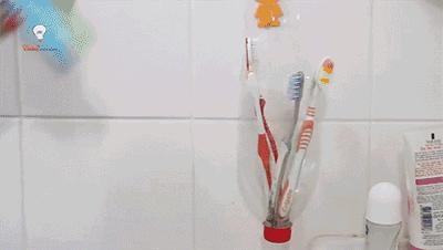 果汁玻璃瓶子收纳神器,大塑料瓶能做什么收纳器