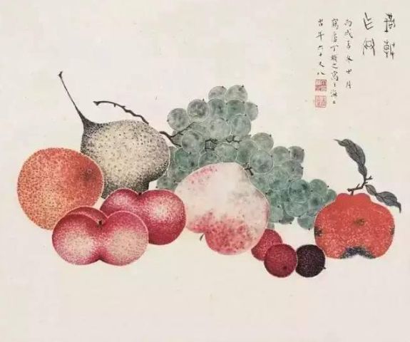 1945年齐白石和张大千的画,齐白石山水画十二展