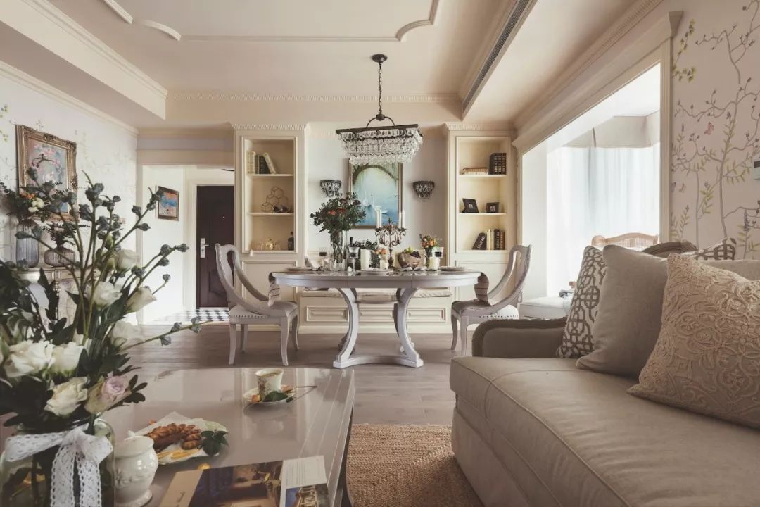 最漂亮的卡座家装,小户型客厅餐厅一体隔断加卡座