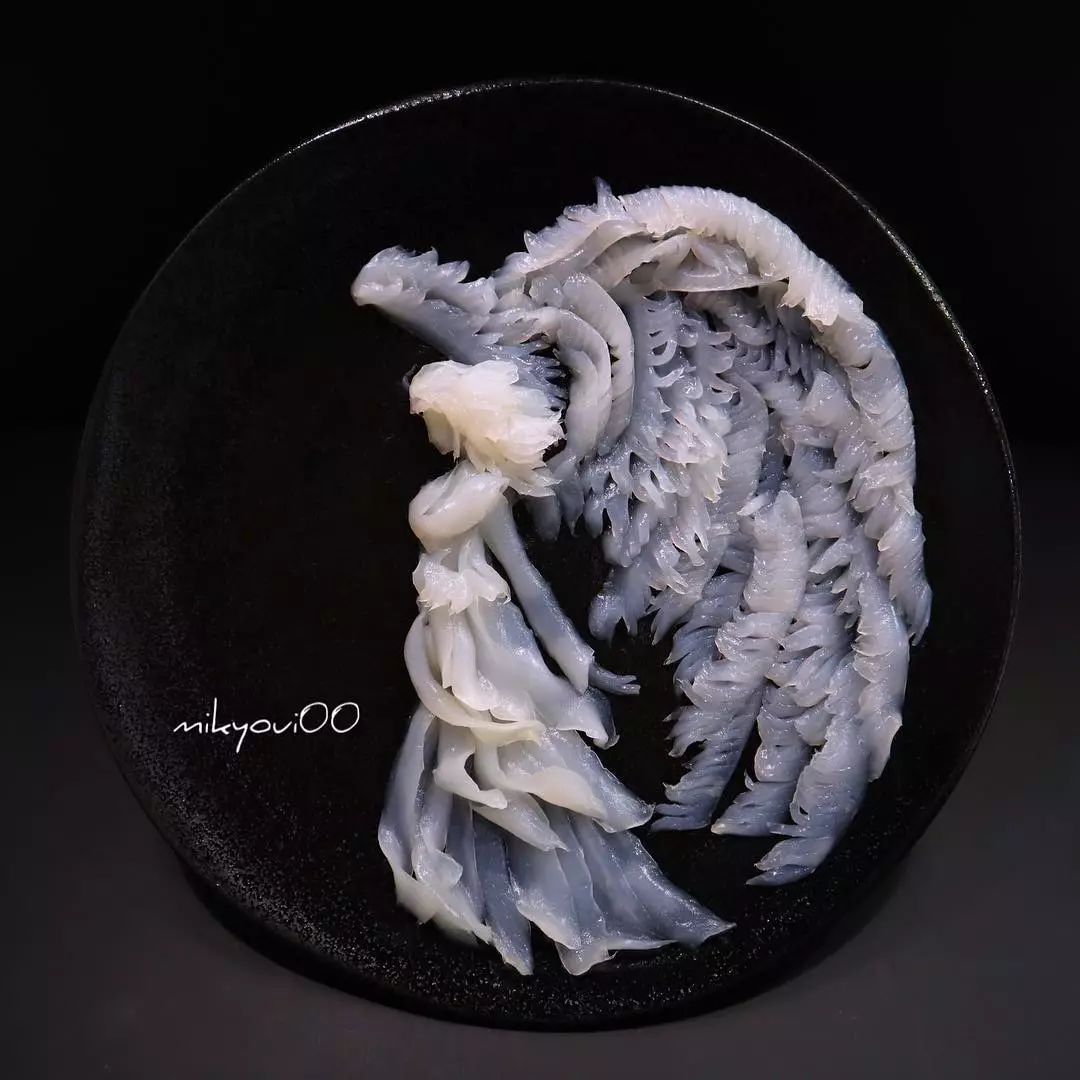 三文鱼作画,用三文鱼作画也能美到爆