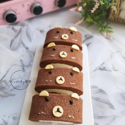 熊熊蛋糕卷,小熊熊脆饼