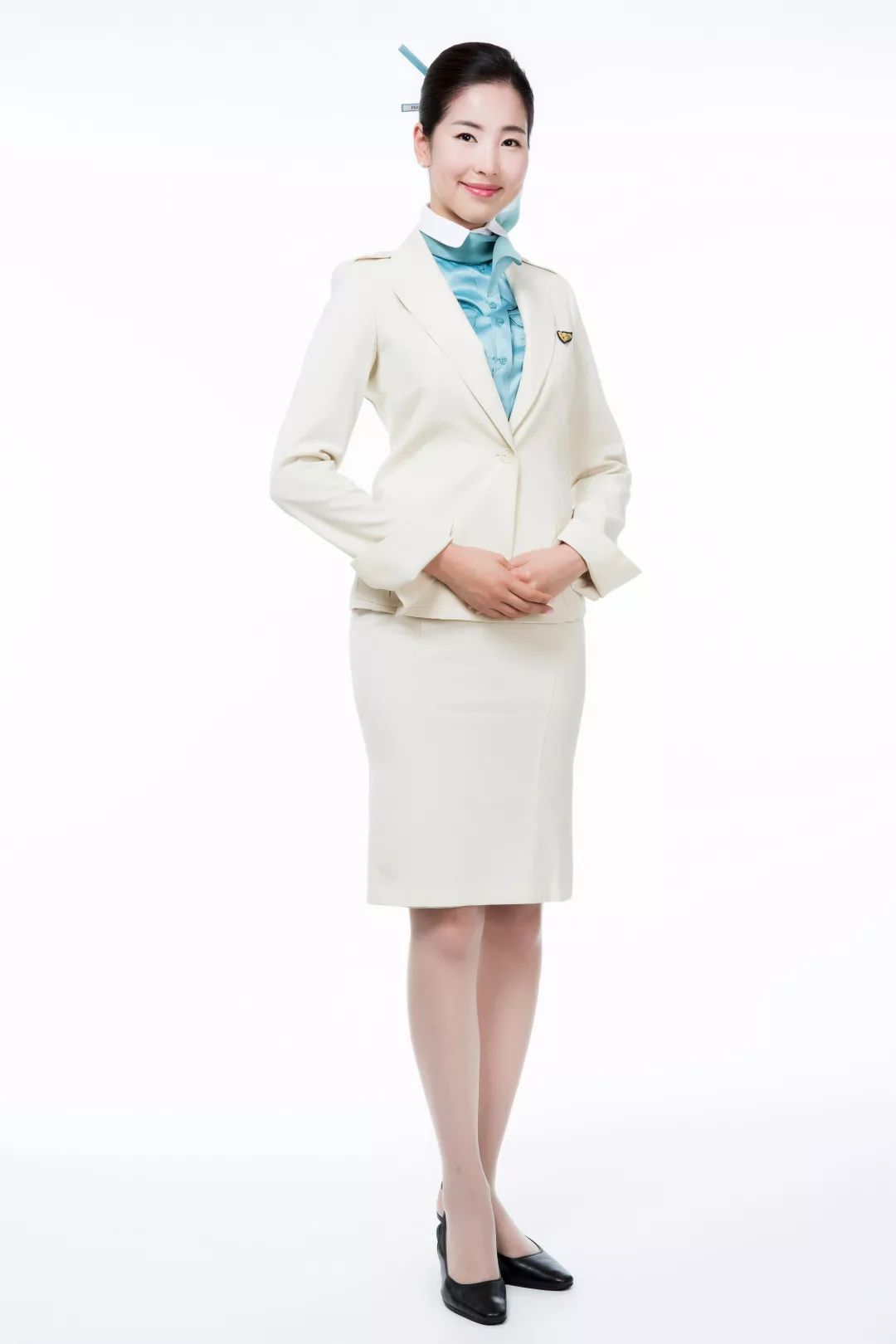 外航淡绿色制服空姐,外航空姐制服大比拼
