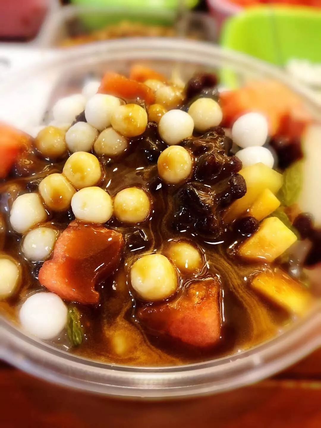 冰粉夏季糖水,冰冻西米露凉粉