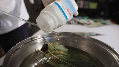 粽叶绿的有点蓝还很软正常吗,鲜绿的粽叶安全吗