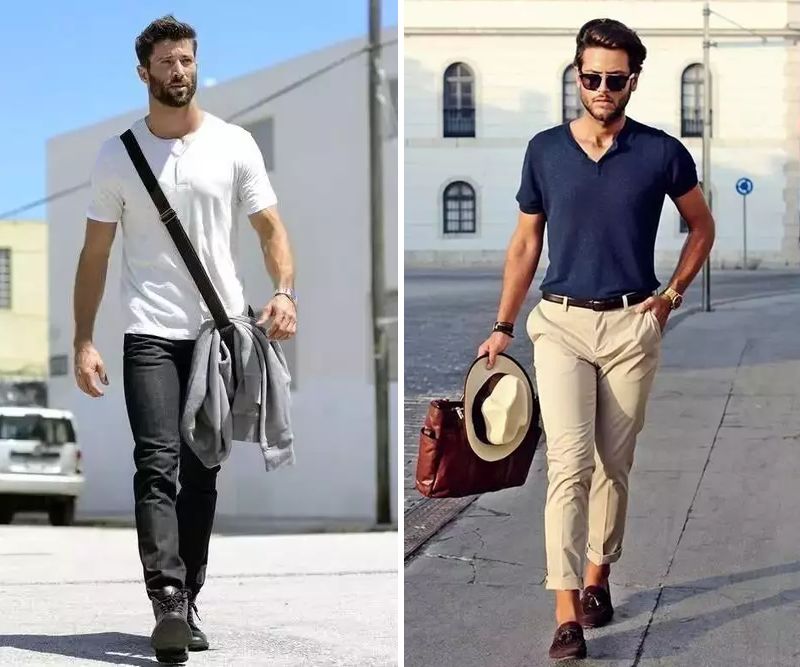 亨利领冬款,穿上就有肌肉感的亨利衫