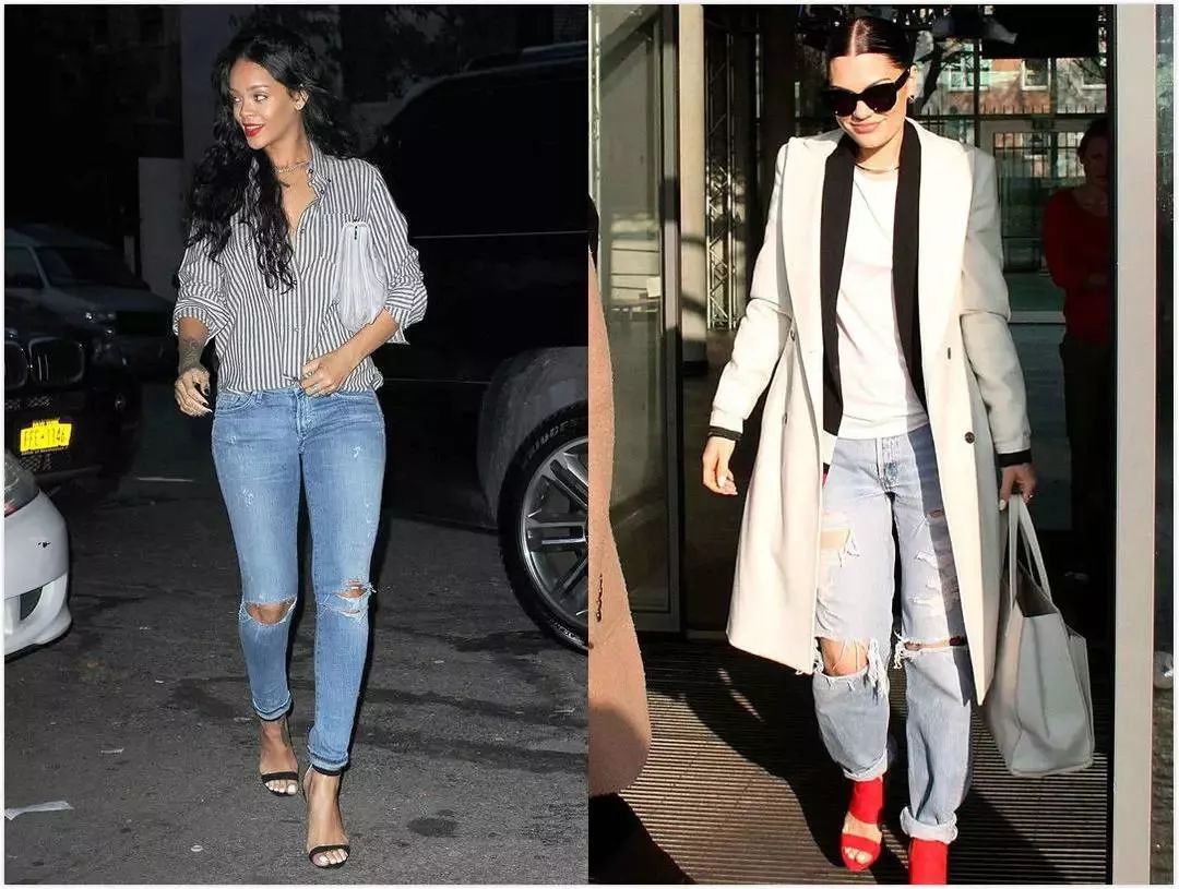 明星穿的破洞裤,为什么明星穿牛仔裤都很有型