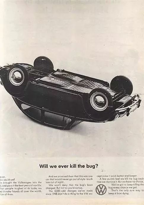 甲壳虫停产广告,甲壳虫经典广告语