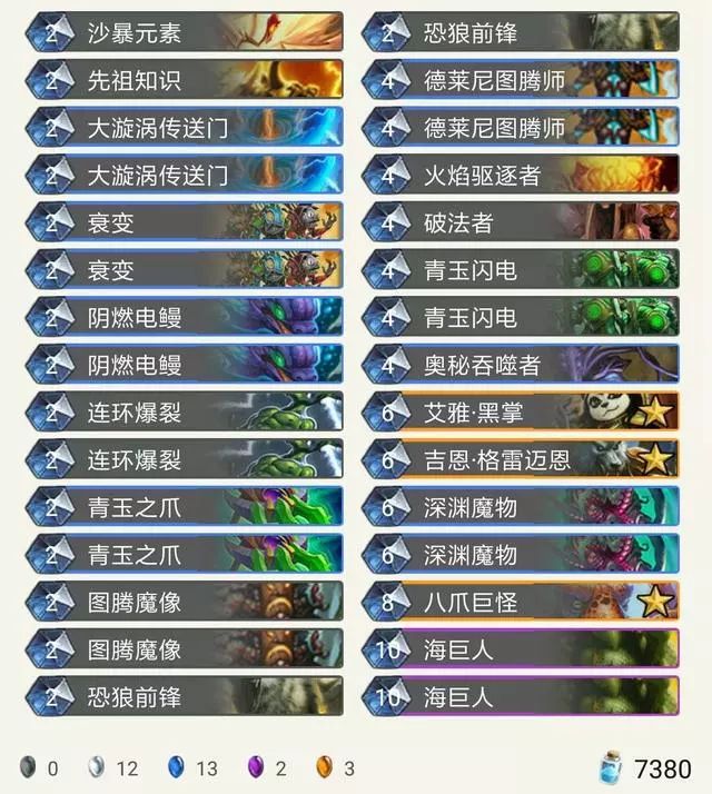 《炉石传说》狂野卡牌合成推荐：艾雅.黑掌/暗影视界/基维斯