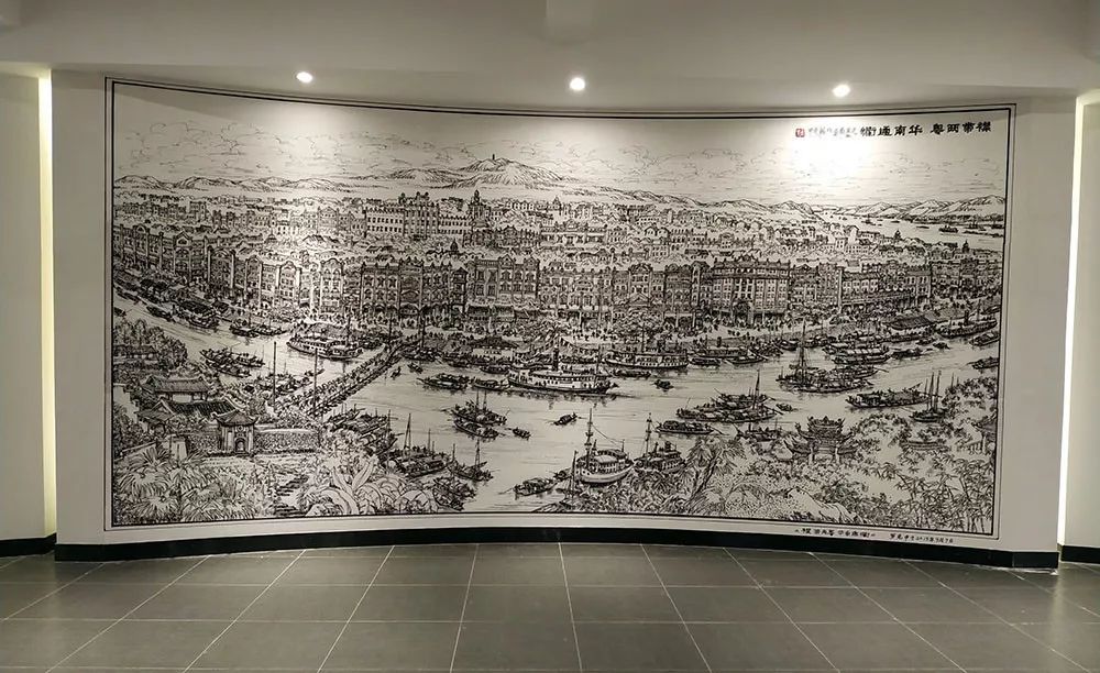 骑楼老街美景图,骑楼手绘图