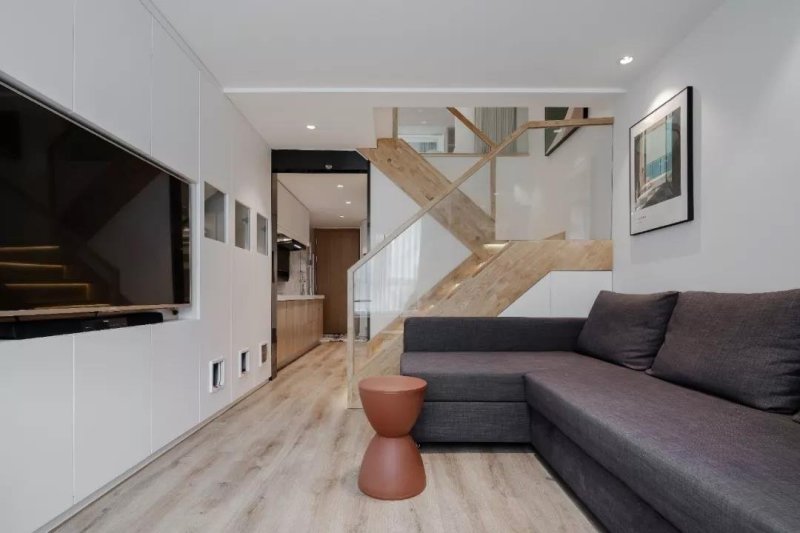 50平米复式轻奢装修一镜到底,现代风复式小户型装修