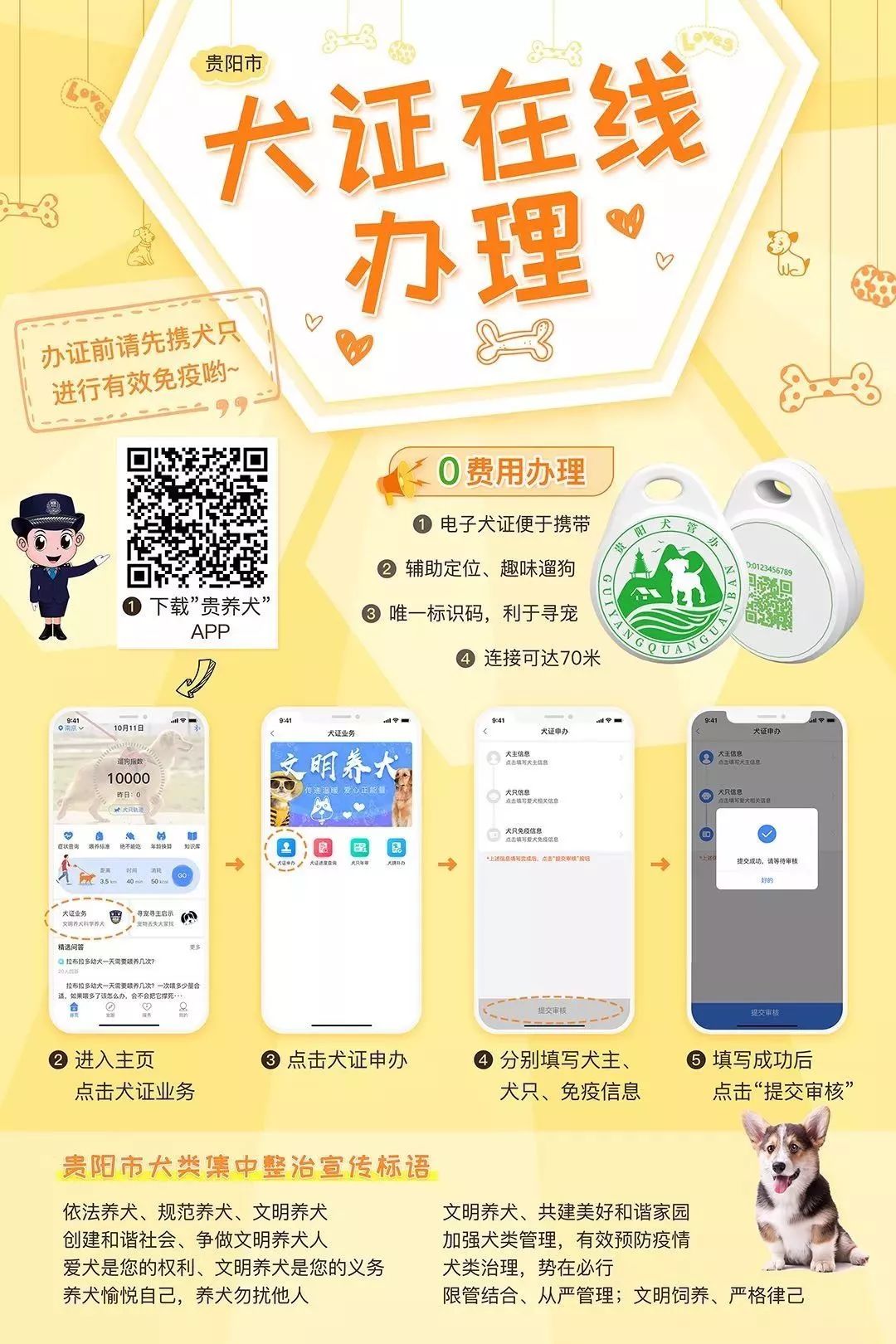 贵阳给狗狗办身份证,老狗办理电子犬证