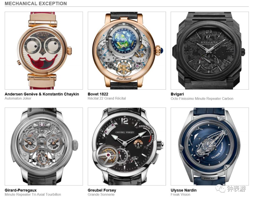 2022瑞士日内瓦gphg挑战奖,日内瓦钟表大赏2020入围表