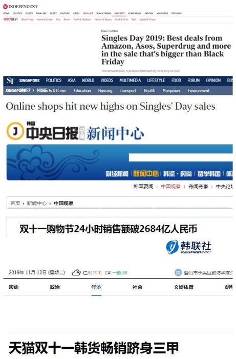 中国“双十一”购买力爆表还带多国玩外媒“酸”了