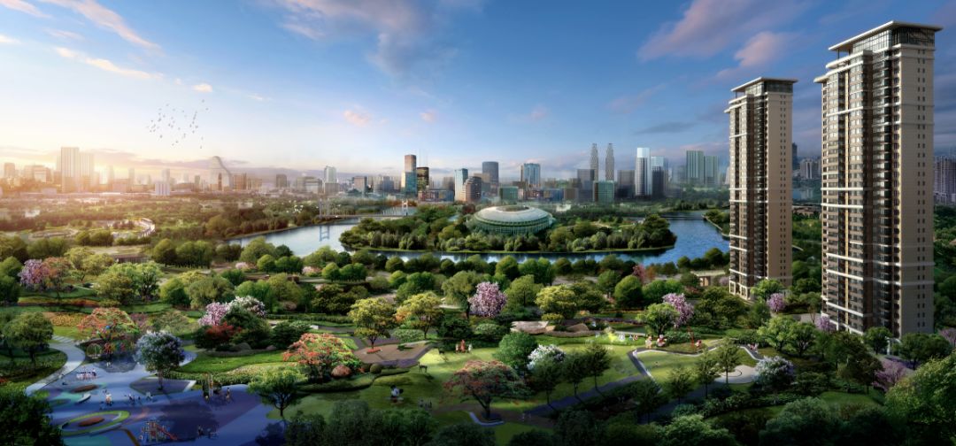 天府中央商务区楼盘,成都天府新区河畔新世界一期实景