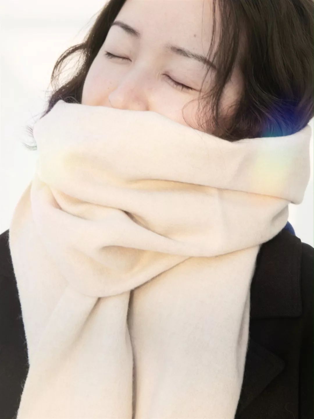 韩系暖冬降温围巾穿搭,时髦又百搭的保暖围巾显瘦减龄