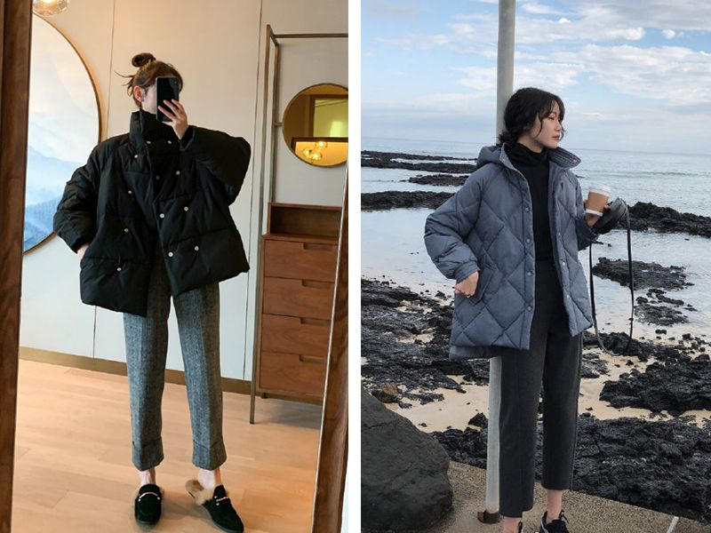 小个子宽松面包服穿衣搭配,高个子穿面包服怎么搭配