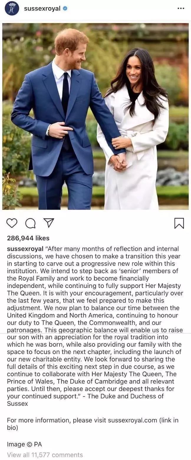 英国王室最新信息哈里梅根,退出英国王室后哈里与梅根的未来