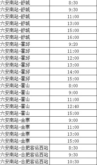 六安南站客运恢复时间,六安客运班线最新消息