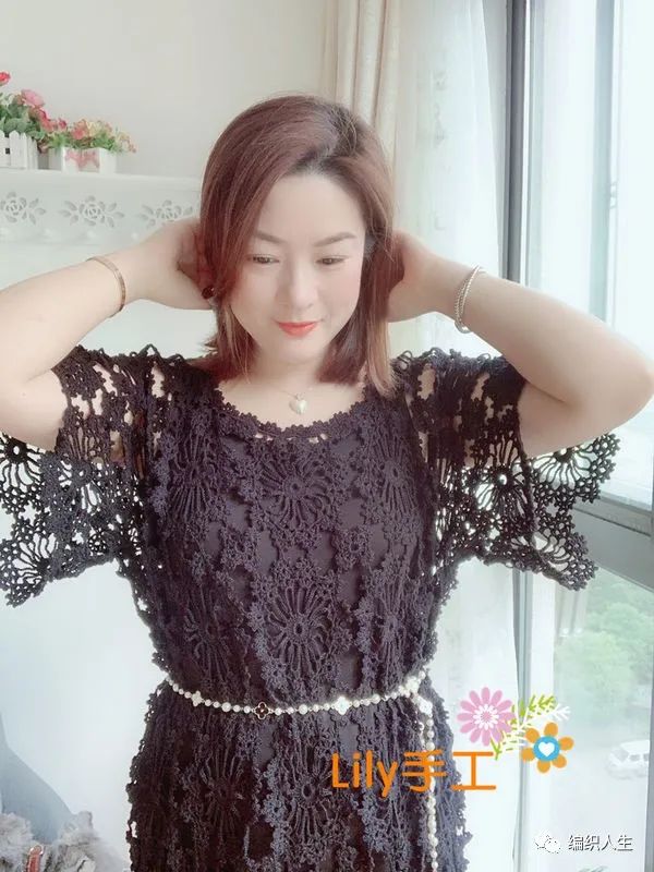 钩针编织叶子连衣裙图解,柳叶连衣裙钩针编织教程