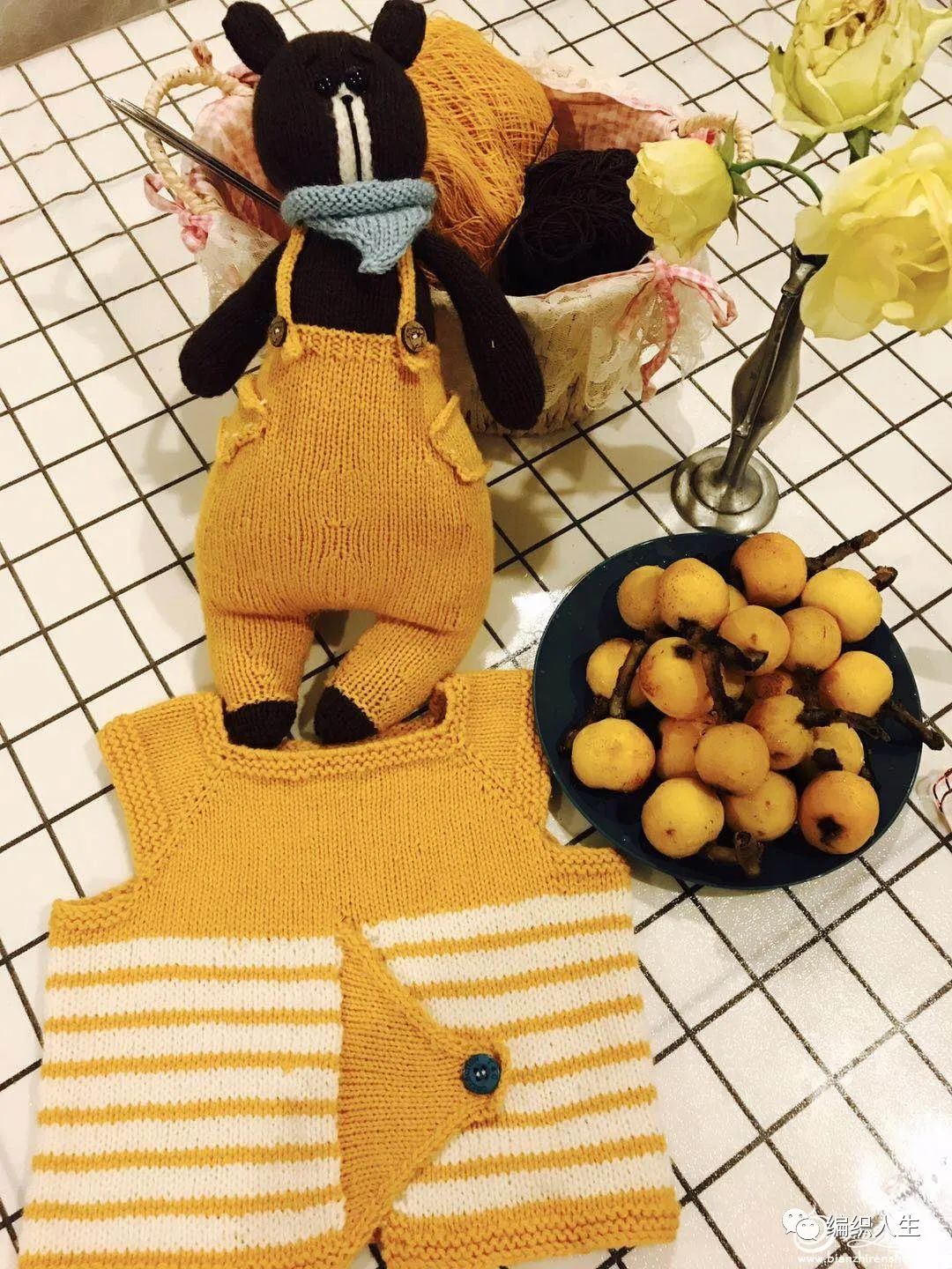 棒针宝宝背心编织图解,男童棒针背心编织图解